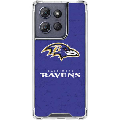 NFL Baltimore Ravens Distressed Moto G Power 5G (2025) Clear Case
